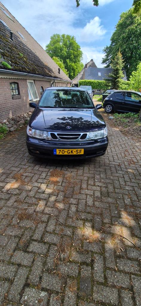 Saab 9-5 2.0 T 2001 Blauw mogelijk lekke koppaking, Auto's, Voorwielaandrijving, 1800 kg, Beige, 4 cilinders