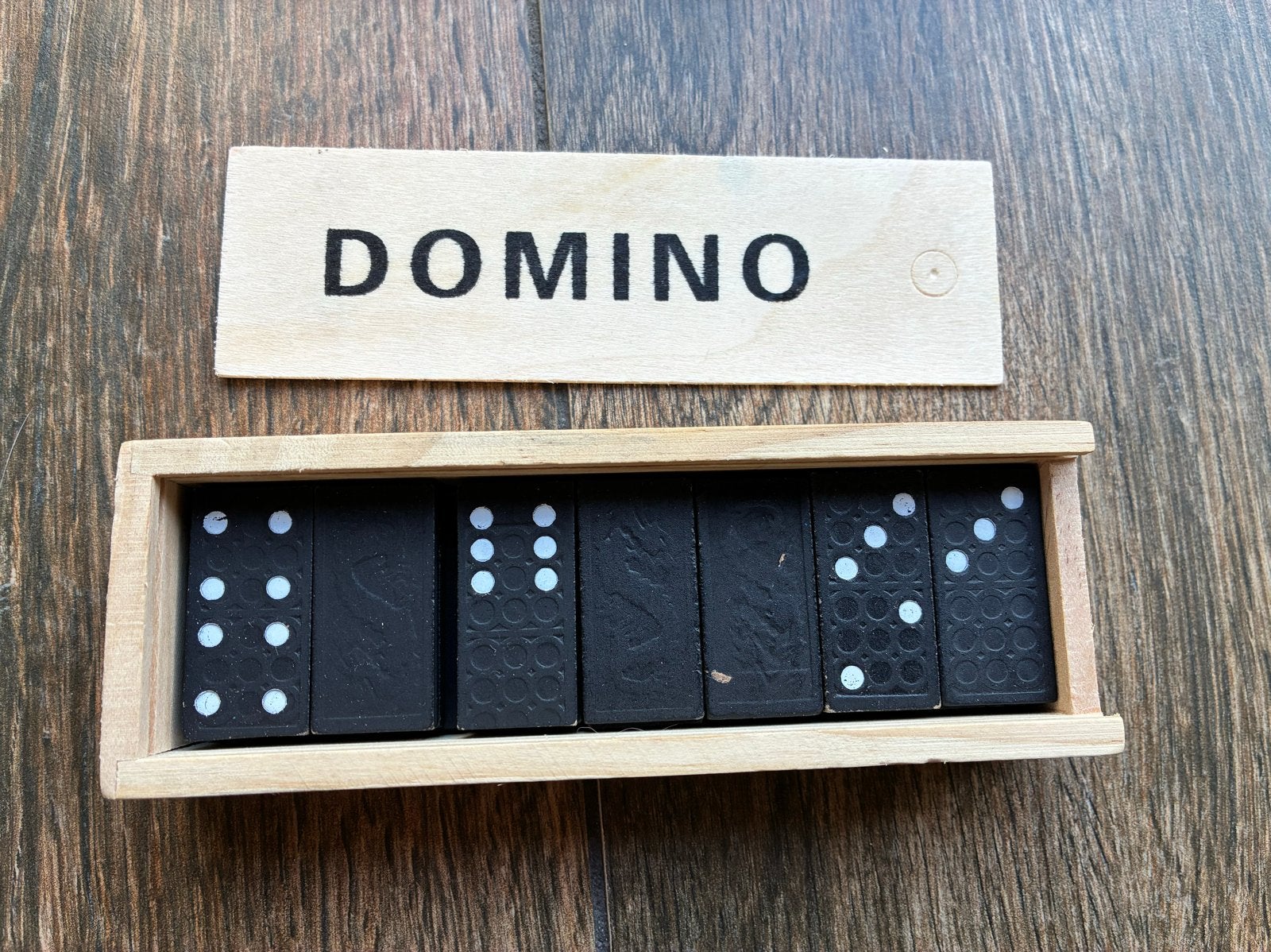 Domino spel in houten kistje - Historisch Dorp, Een of twee spelers, Ophalen, Nieuw, Reisspel