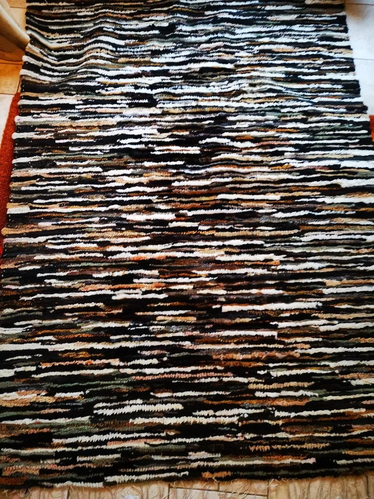 Handgeweven Boho Kleed Voddenkleed tapijt interieur 210x150, Ophalen of Verzenden, Zwart, Rechthoekig, 200 cm of meer