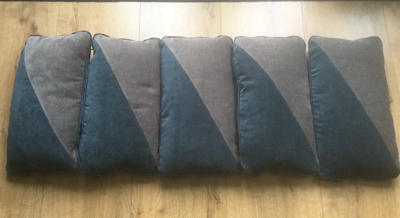 4 kussen van Sofa Company, Huis en Inrichting, Ophalen, Wasbaar, Blauw, Nieuw