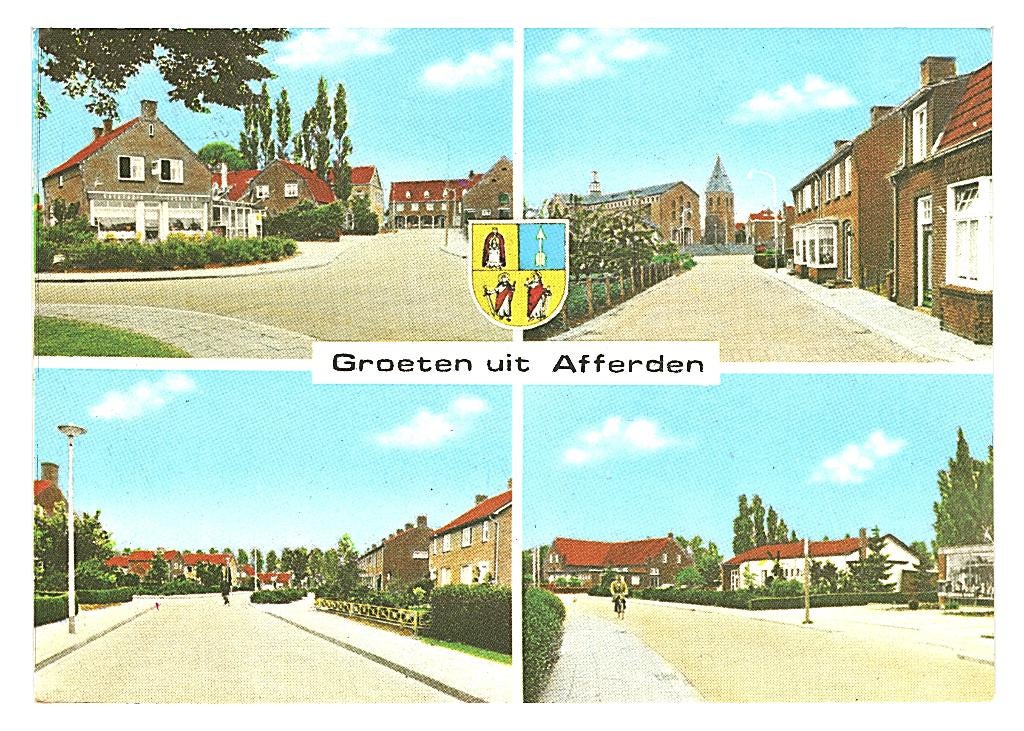 802056 Afferden 1979 Limb Gelopen met mooie zegel Postcode