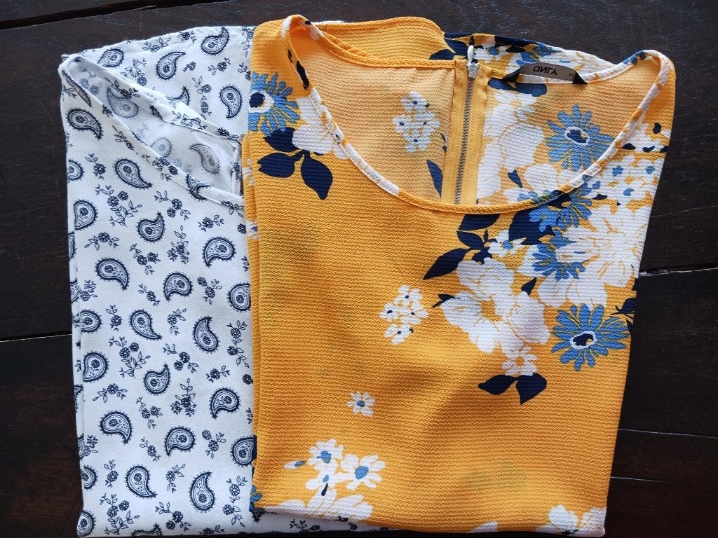2 shirtjes met korte mouw, Ophalen, Nieuw, Maat 42/44 (L), Blauw
