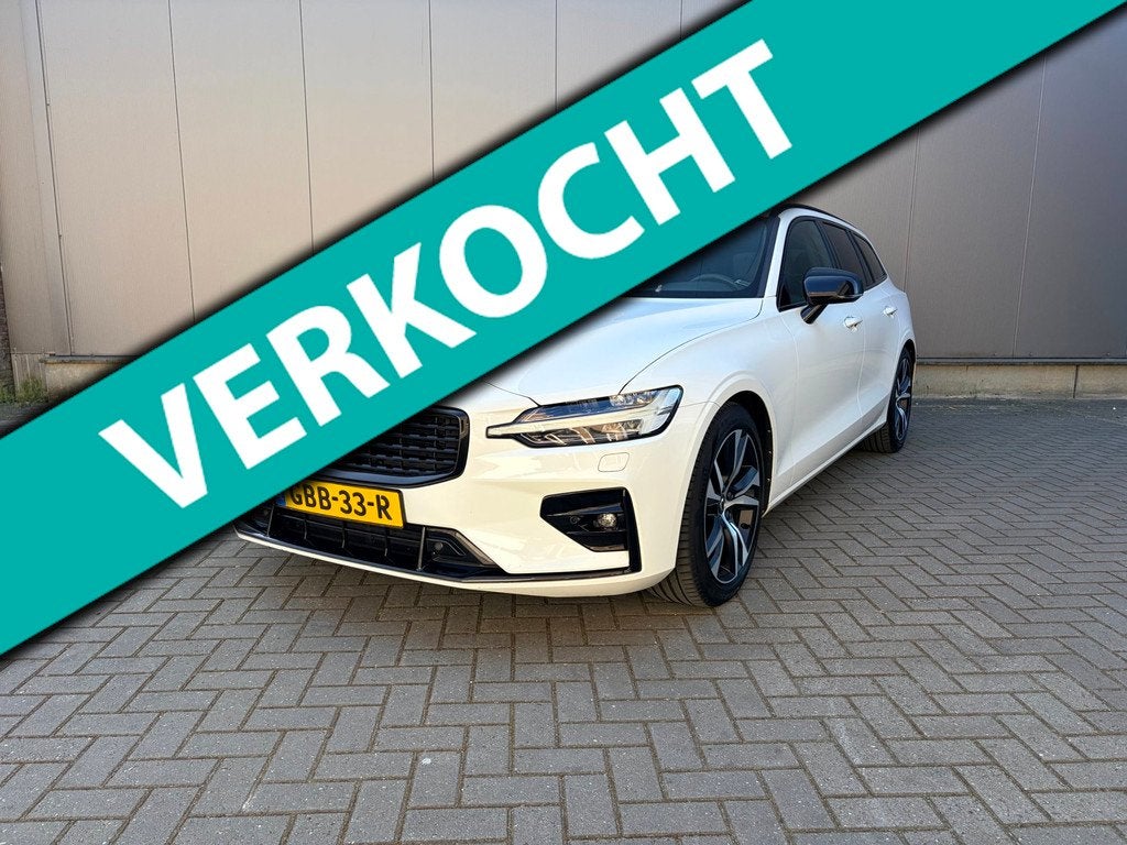 Volvo V60 2.0 D4 R-Design | Keyless | Carplay | Automaat, Auto's, Volvo, Gebruikt, Leder en Stof, Wit, Bluetooth