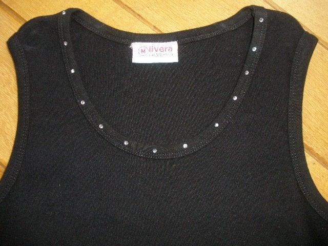 LIVERA top zwart met strass maat M - nieuw -, Maat 38/40 (M), Zwart, Nieuw, Ophalen of Verzenden