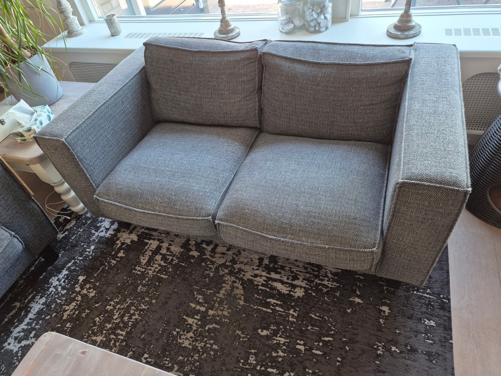 Trendhopper bankstel grijs., Huis en Inrichting, Ophalen, 75 tot 100 cm, Vierpersoons of meer