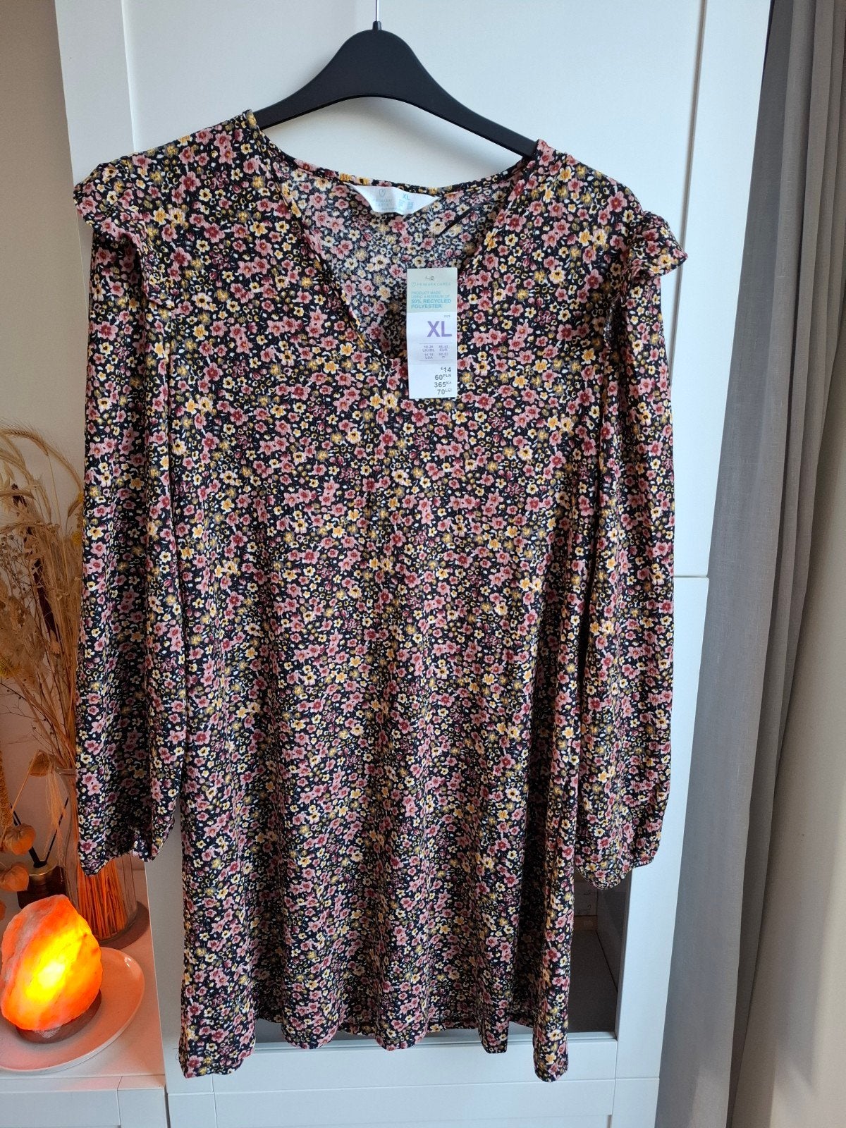 Primark gebloemde jurk XL (46/48) nieuw met prijskaartje, Ophalen of Verzenden, Nieuw, Maat 46/48 (XL) of groter, Zwart