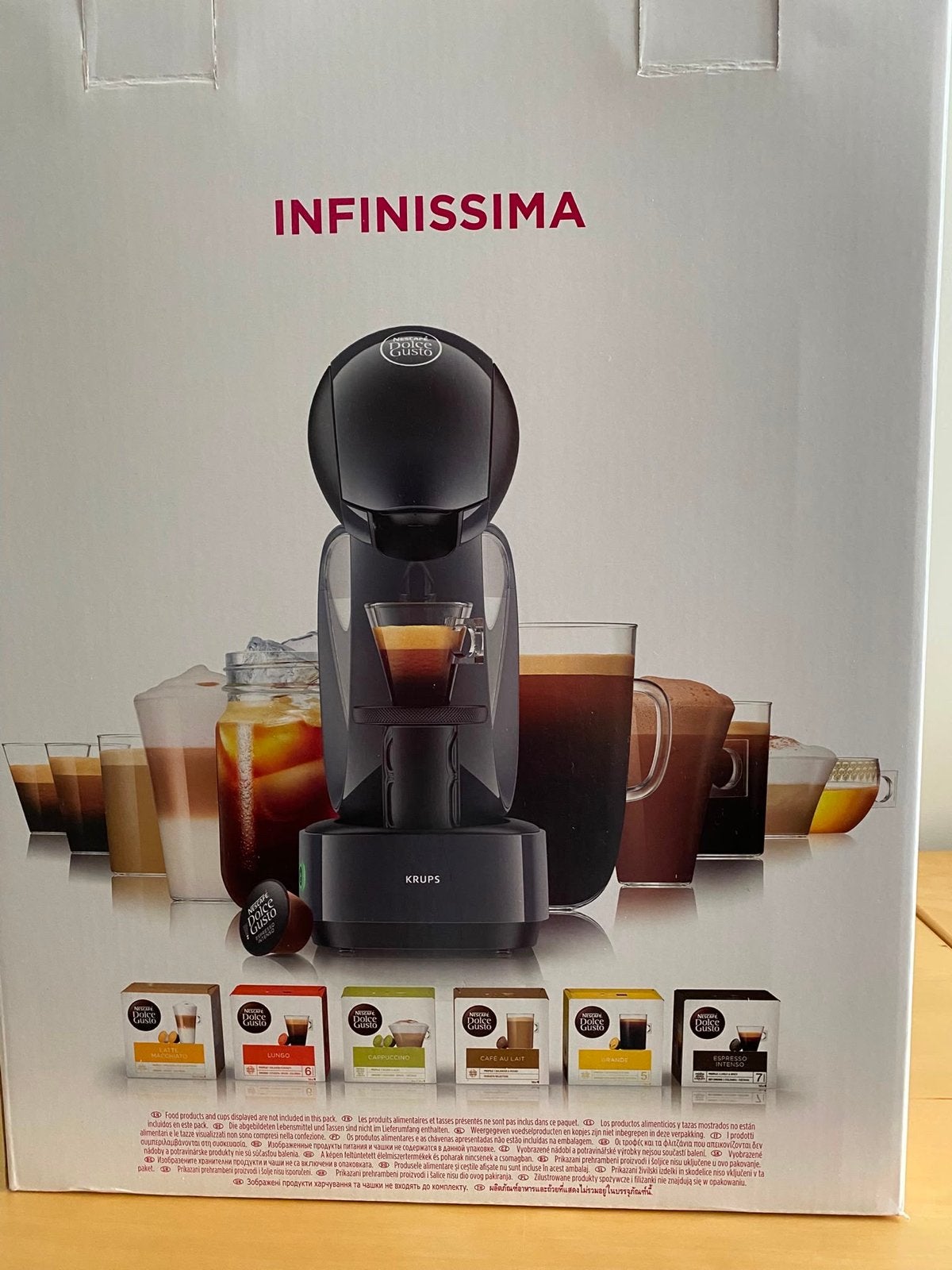 Nieuwe Krups Nescafé Dolce Gusto Infinissima Koffiezetappara, Witgoed en Apparatuur, Koffiezetapparaten, Ophalen, Koffiepads en cups