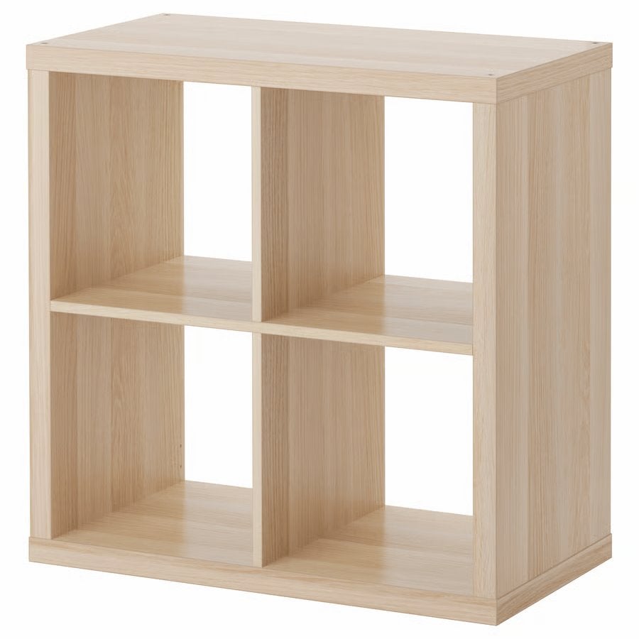 IKEA KALLAX Kast met 4 vakken - Licht hout, Ophalen, Met plank(en), Modern, Scandinavisch, 50 tot 100 cm
