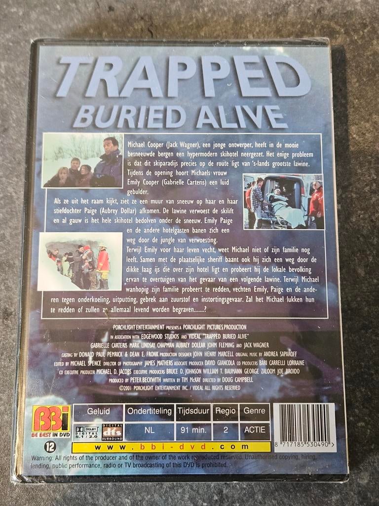 DVD Trapped Buried Alive Jack Wagner NIEUW gesealed, Vanaf 12 jaar, Ophalen of Verzenden, Nieuw in verpakking, Drama