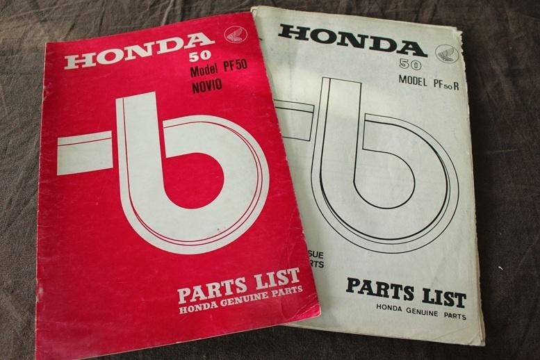 Honda 50 Novio PF50 1971 parts list onderdelen boek, Fietsen en Brommers, Handleidingen en Instructieboekjes, Gebruikt, Ophalen of Verzenden
