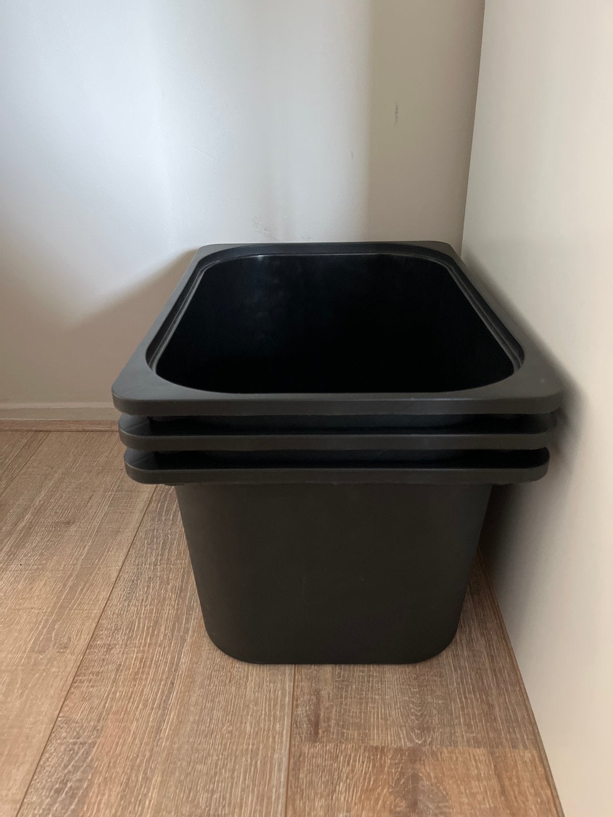 IKEA Trofast zwarte bakken - 3 stuks, Ophalen of Verzenden, Gebruikt, Zwart, Kunststof