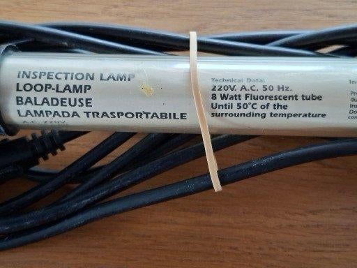 Looplamp 8 volt 220 Watt, Ophalen of Verzenden, Gebruikt, Minder dan 50 watt, Lamp met armatuur