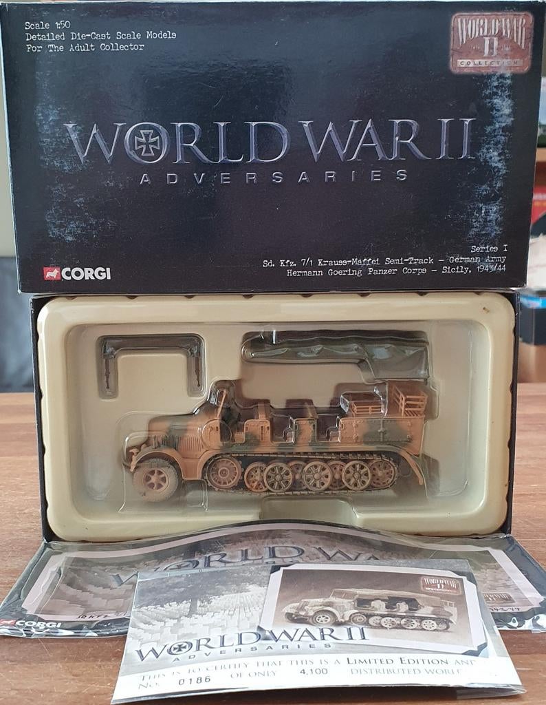 Corgi 1:50 WWII Krauss-Maffei Hermann Goering PC Half-Track, Ophalen of Verzenden, Nieuw, Bus of Vrachtwagen, Corgi