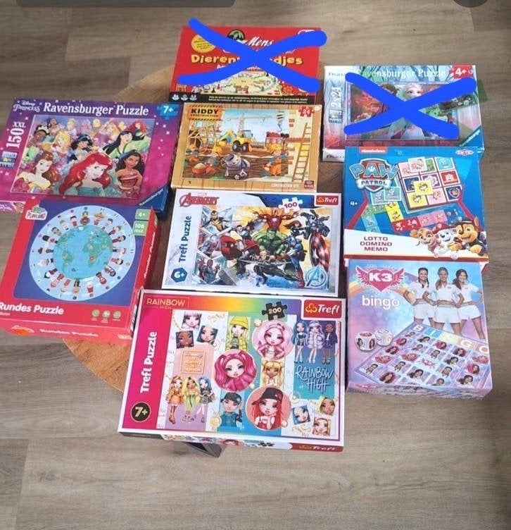 Grote collectie diverse kinderpuzzels en spellen, Ophalen of Verzenden