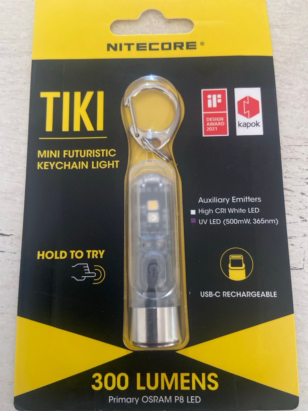 Nitecore TIKI Mini Futuristisch Sleutelhanger Licht, Ophalen of Verzenden, Nieuw, Accu
