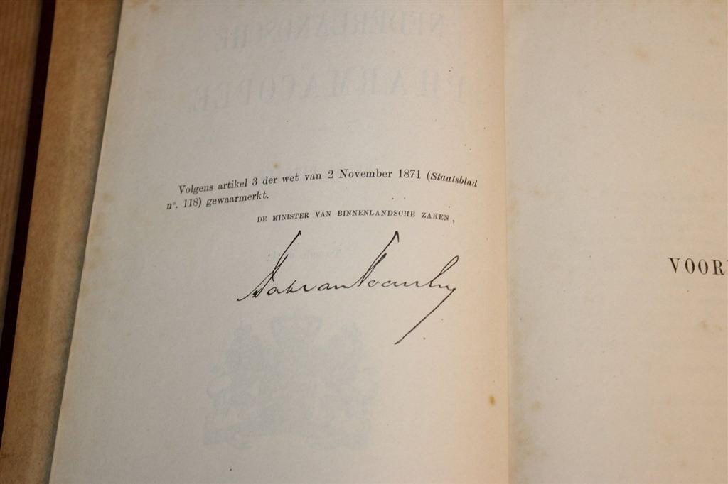 Nederlandsche Pharmacopee — Zeldzaam 1894, Ophalen of Verzenden