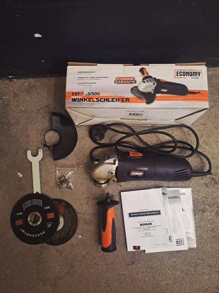 Haakse slijper 500W, Ophalen, Gebruikt, Minder dan 700 watt, Haakse handslijpmachine