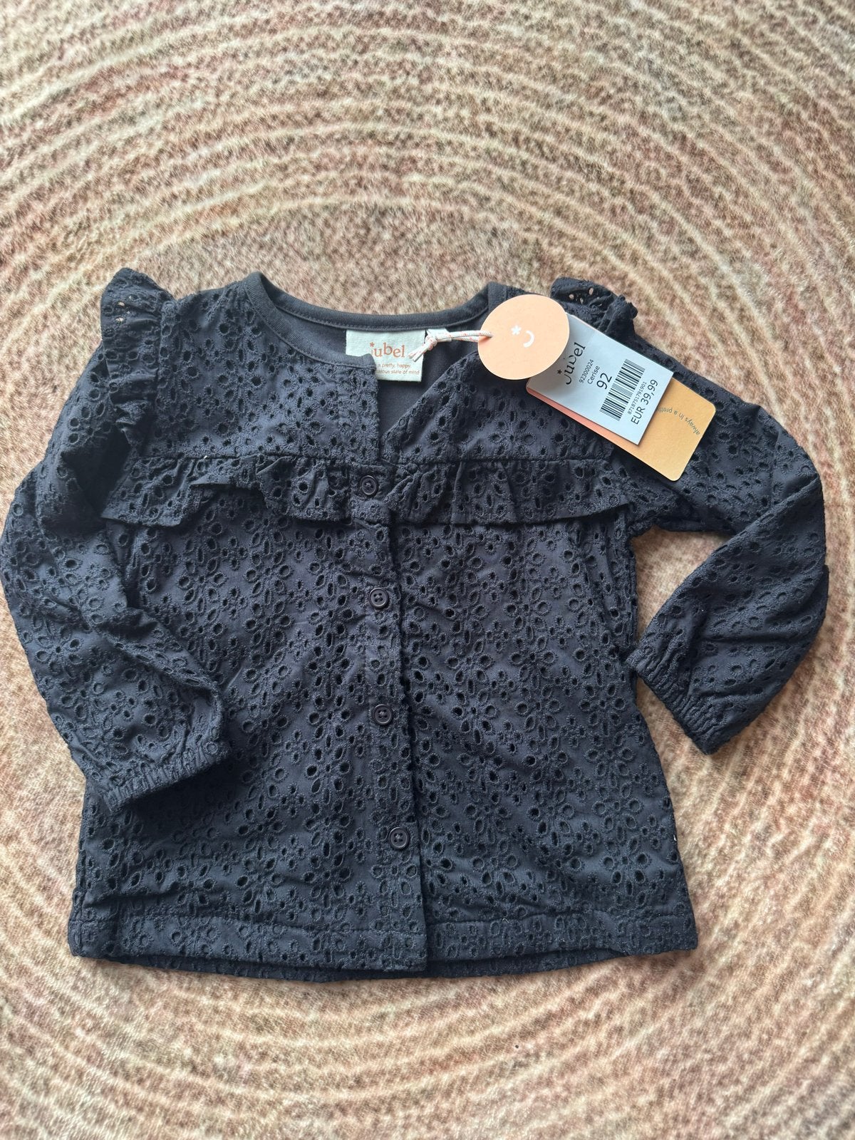 Nieuw Jubel meisjes blouse/vest met broderie en ruches, Verzenden, Nieuw, Meisje, Overhemd of Blouse