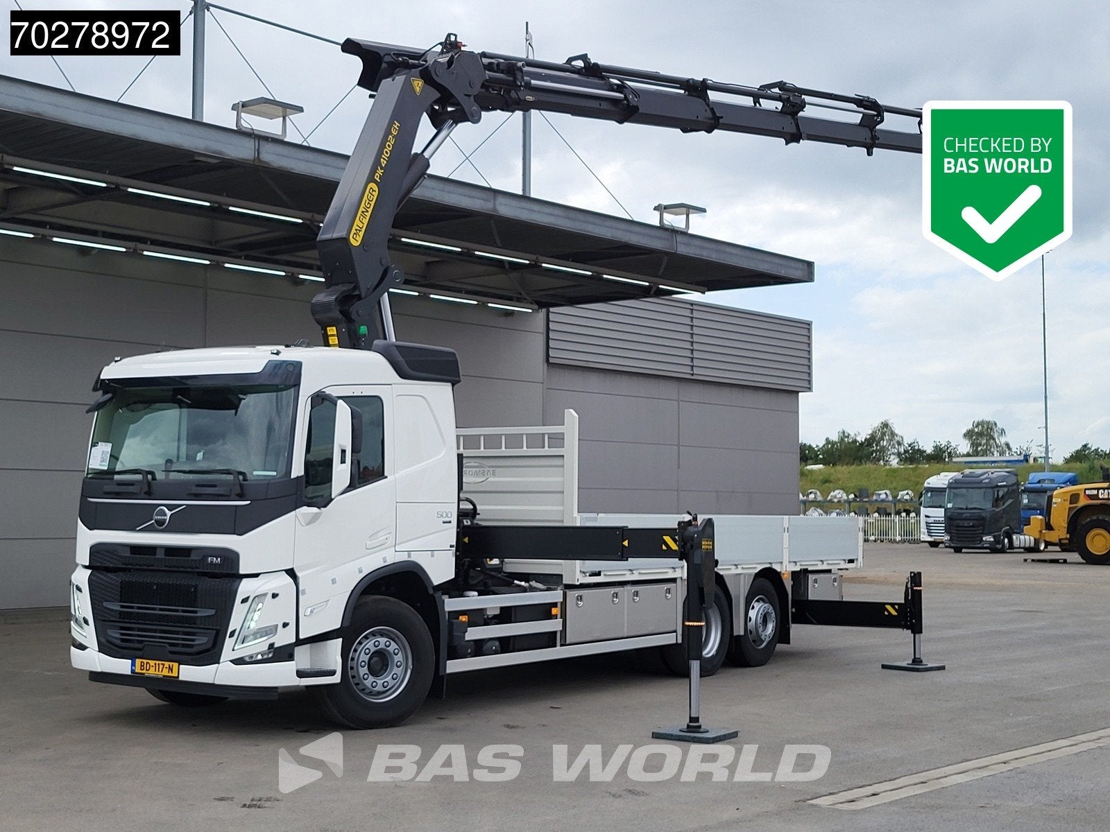Volvo FM 500 6X2 NEW NL-Truck Palfinger PK41002 EH Crane Kra, Automaat, Stof, Euro 6, Wit