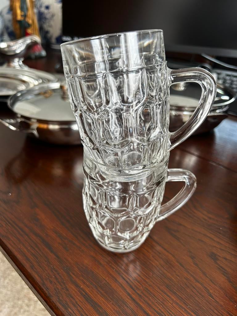 2 kleine bierpullen / bierglazen, Ophalen of Verzenden, Zo goed als nieuw, Bierglas