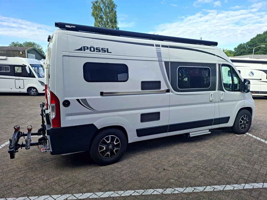 Pössl 2Win Plus 600 | Biketrans | 165 PK |, Chemisch toilet, Buscamper of Camperbus, Achteruitrijcamera, Luifel