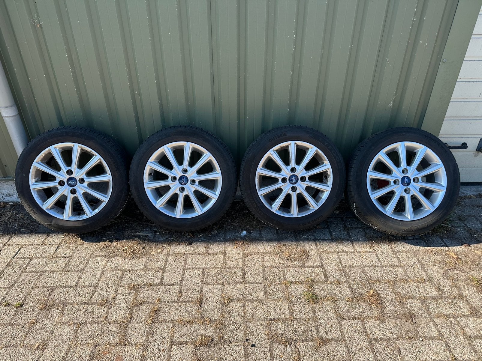 Lichtmetalen velgen met zomerbanden 16 inch, Auto-onderdelen, Banden en Velgen, Ophalen, Gebruikt, 16 inch, Banden en Velgen