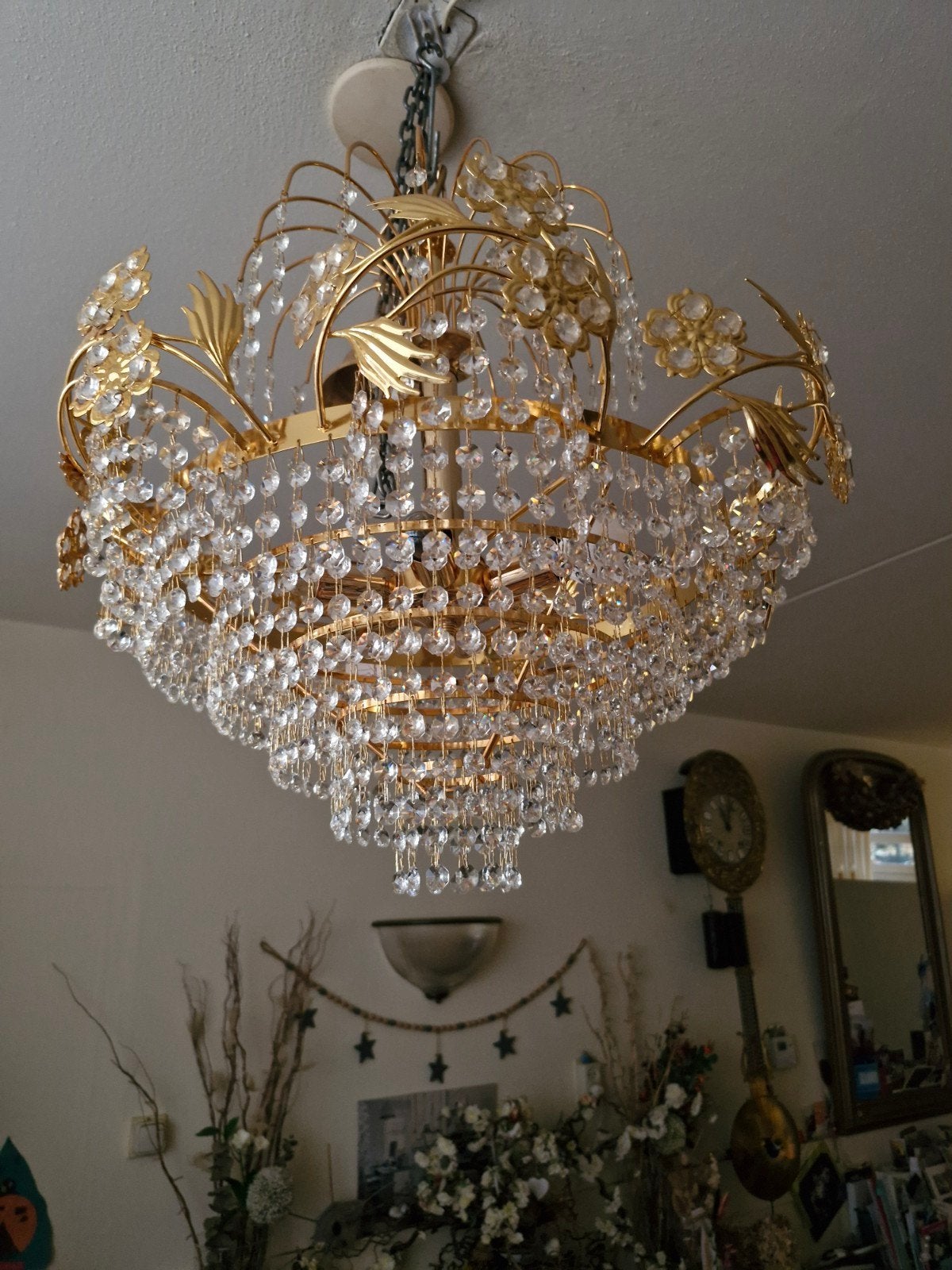 2 gave vintage hollywood regency palwa swarovski kristallen, Ophalen of Verzenden, Zo goed als nieuw
