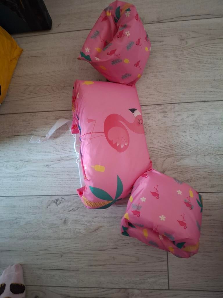 Zwembandjes roze met flamingo's - zo goed als nieuw, Kinderen en Baby's, Speelgoed | Overig, Ophalen