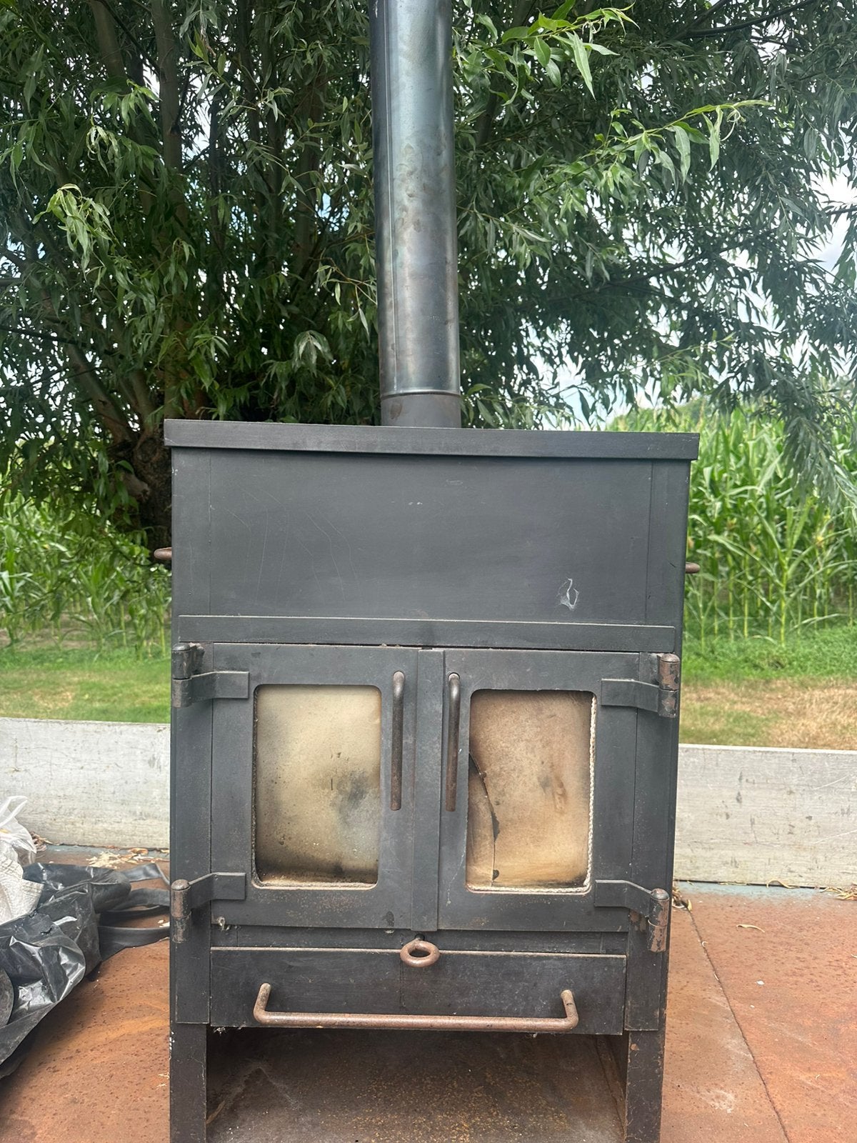 Speksteen kachel, Ophalen, Zo goed als nieuw, Hout, Houtkachel