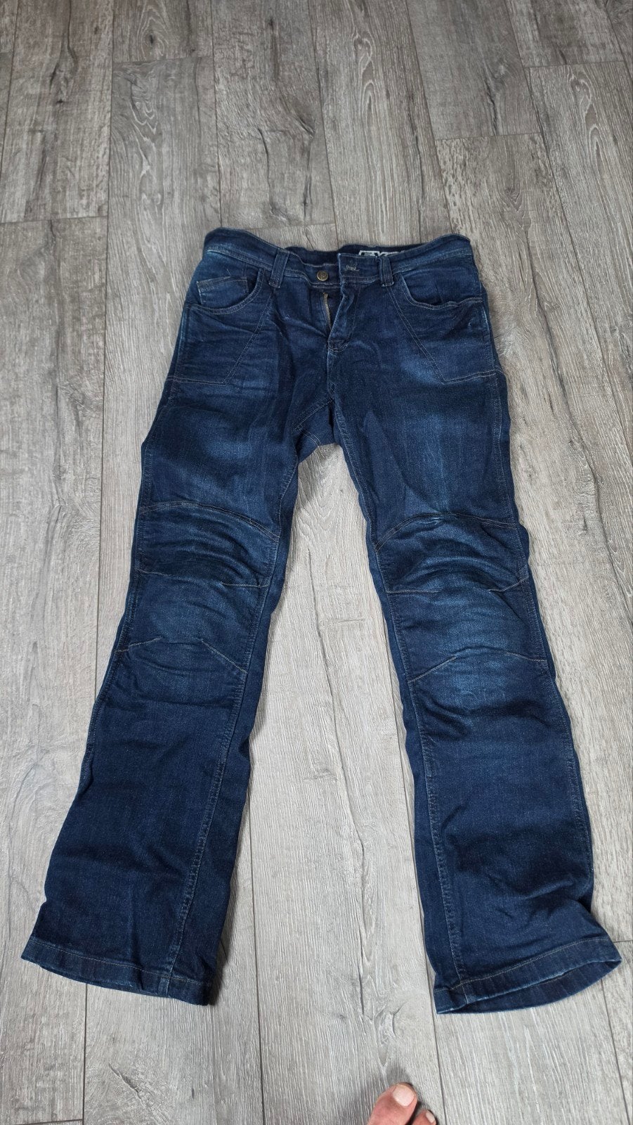 Motorjeans met kniebeschermers en kevlar, Kleding | Heren, Spijkerbroeken en Jeans, Ophalen, Onbekend, Blauw, W33 - W34 (confectie 48/50)