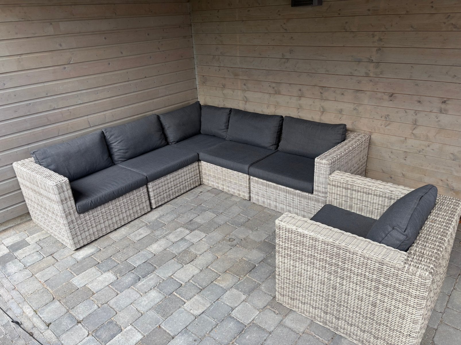 Loungeset tuinset - 6 personen, Ophalen, Gebruikt, Wicker, 6 zitplaatsen