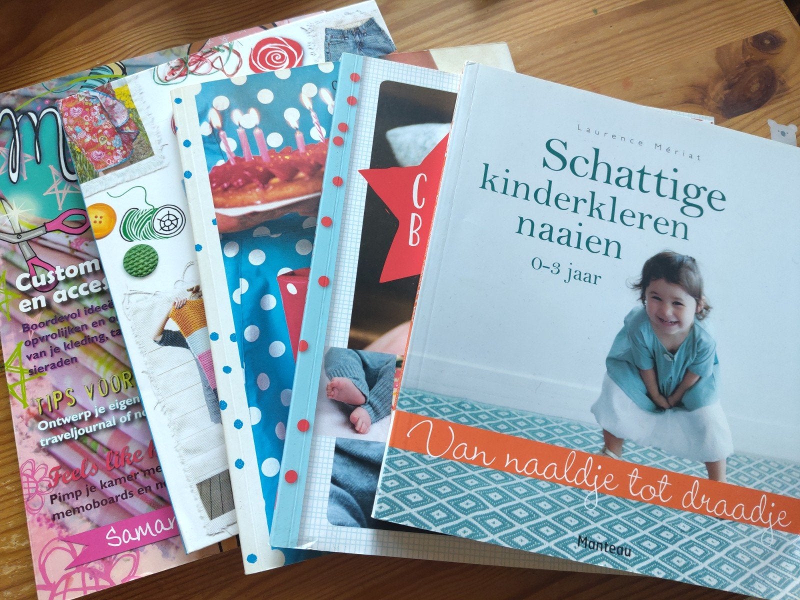5 naaiboeken van kind tot tiener, Ophalen of Verzenden, Gebruikt