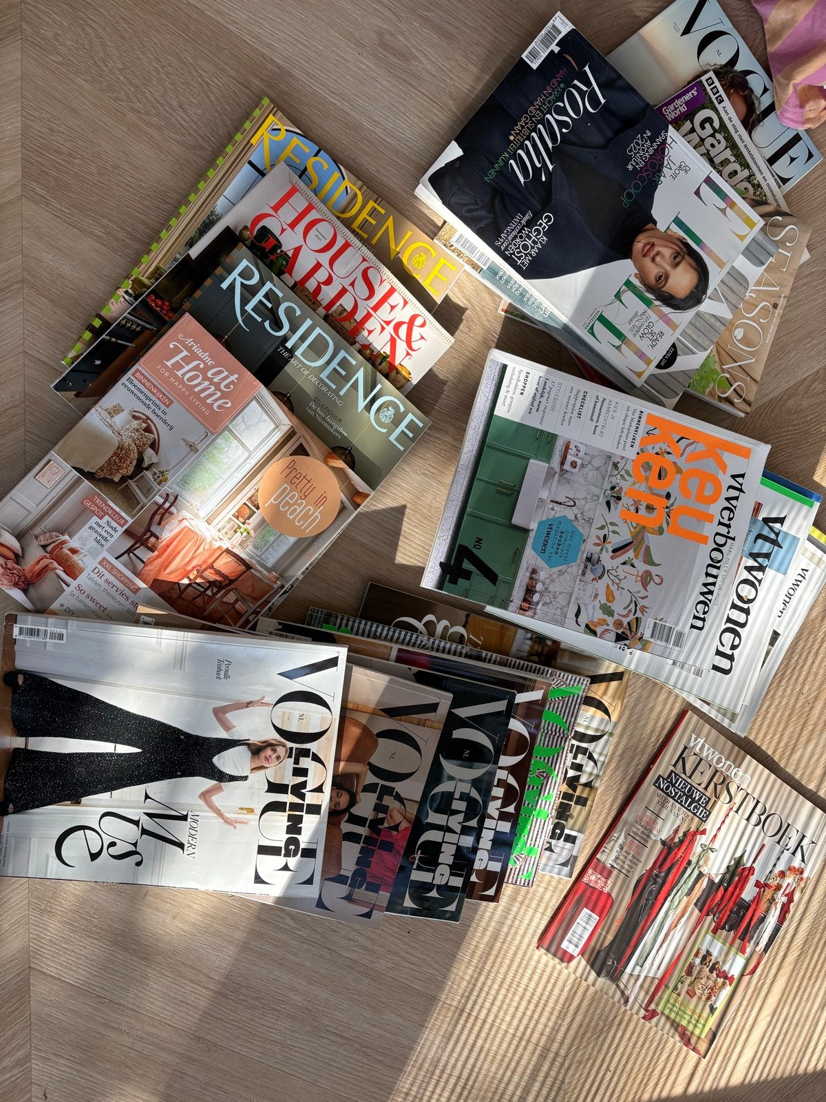 Stapel woonmagazines (o.a. Residence, House & Garden, Vogue), Boeken, Tijdschriften en Kranten, Ophalen of Verzenden, Gelezen