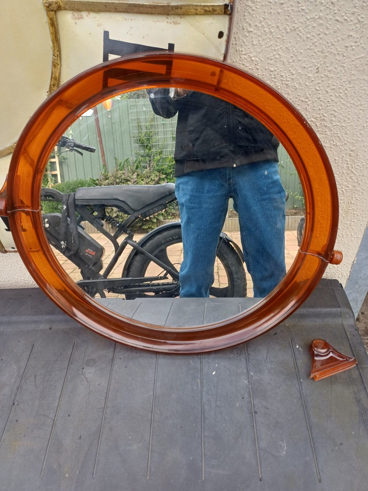 vintage  grote wandspiegel  serie grossfille space age, Ophalen of Verzenden, Huis en Inrichting