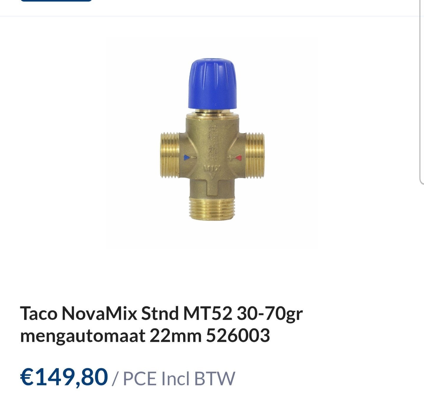 Taconova mengkraan DN 20 NIEUW, Nieuw, Minder dan 3 jaar oud, Minder dan 20 liter, Boiler