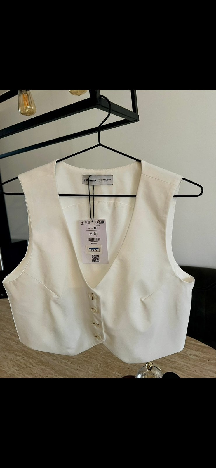 Bershka gilet maat M/38, Maat 38/40 (M), Wit, Nieuw, Ophalen of Verzenden