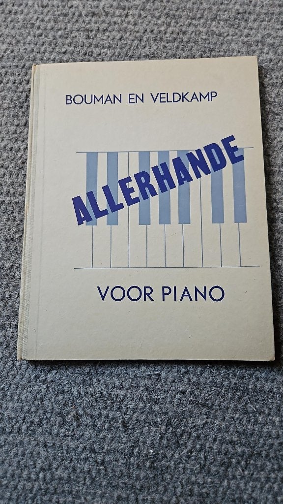 allerhande voor piano, pianomuziek, bouman en veldkamp, Verzenden, Gebruikt