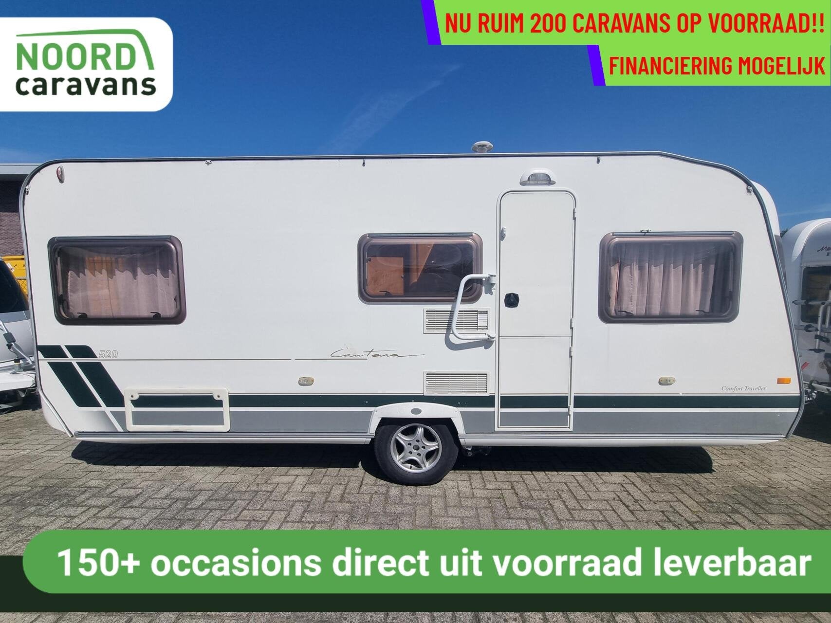 CHATEAU CANTARA 520 MOVER + VOORTENT+ENKELE BEDDEN+FIETSENDR, Chateau, Rondzit, 7 tot 8 meter, Tot en met 4