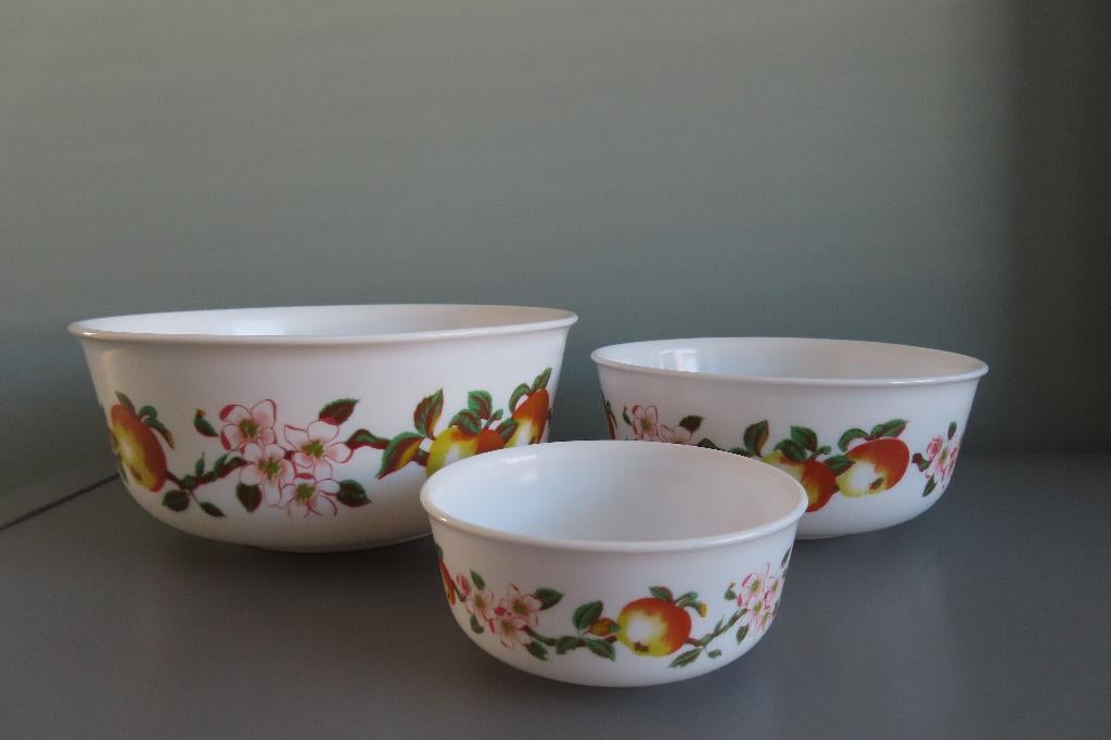 Arcopal France - set van 3 schalen, Huis en Inrichting, Keuken | Servies, Overige materialen, Ophalen of Verzenden, Overige stijlen