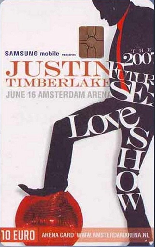 ArenA kaart A086 Justin Timberlake 16 juni 2007 gebruikt, Ophalen of Verzenden, Nederland