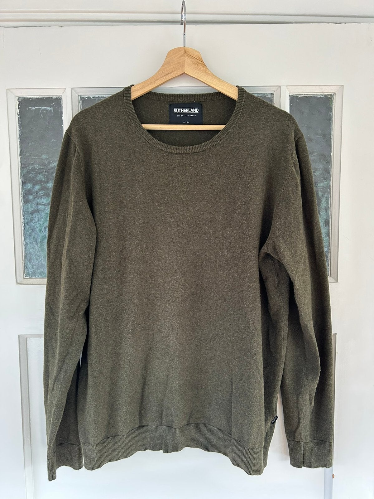 Sutherland sweater regular fit katoen maat L, Kleding | Heren, Ophalen of Verzenden, Zo goed als nieuw, Maat 52/54 (L), Groen