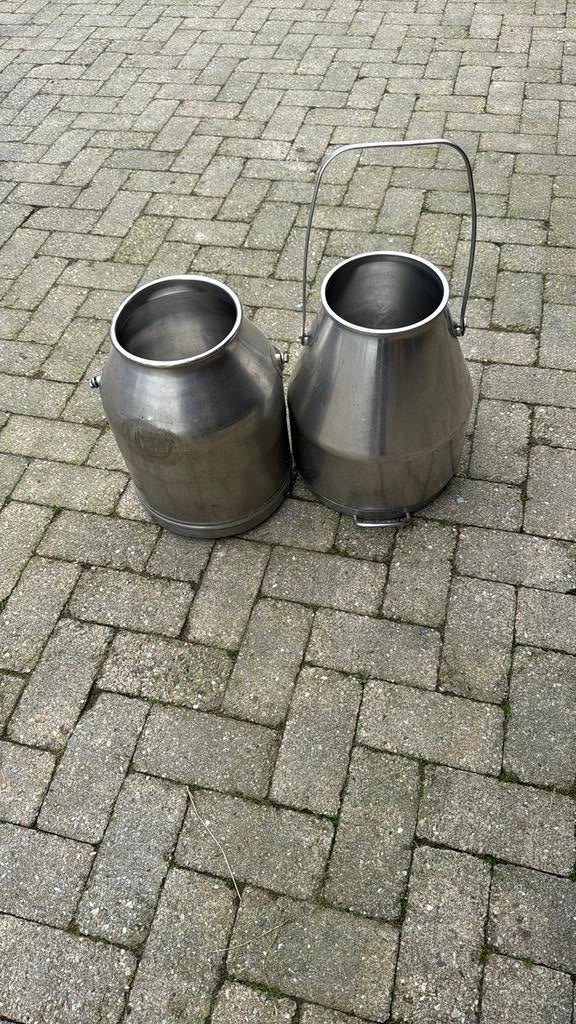RVS kannen, Tuin en Terras, Bloempotten, Overige materialen, Rond, Ophalen of Verzenden, Zo goed als nieuw