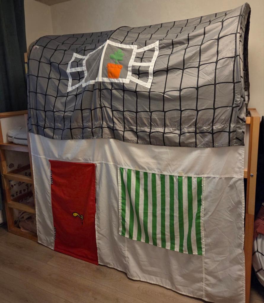 IKEA Kura bedtent/speeltent voor hoogslaper, Ophalen, Zo goed als nieuw, 160 tot 180 cm, 85 tot 100 cm