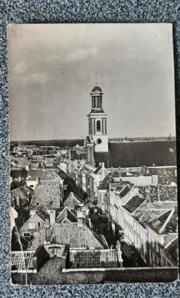 Kaart Breda uit 1956 licht beschadigd, Ophalen of Verzenden, 1940 tot 1960, Gelopen, Noord-Brabant
