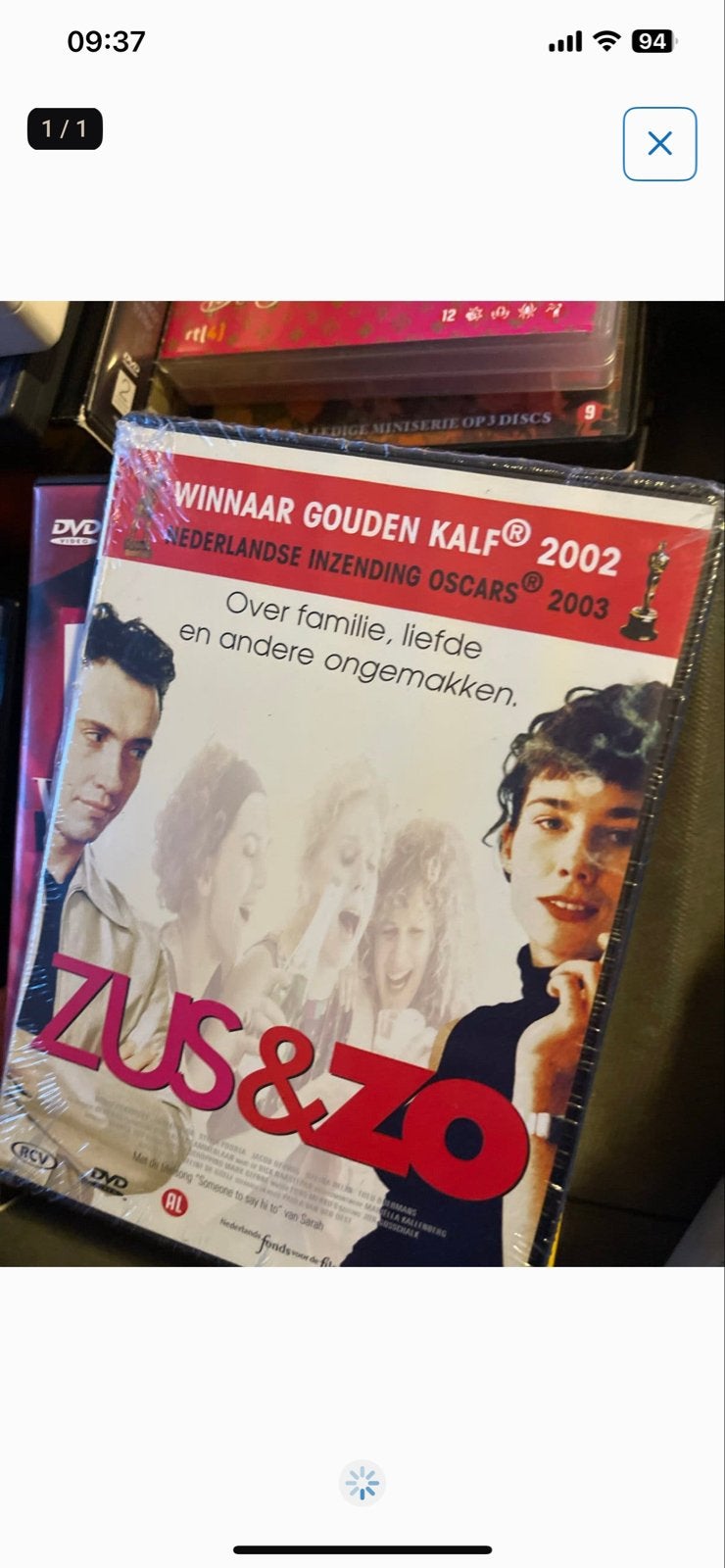Zus & Zo DVD - Gouden Kalf winnaar, Oscar inzending, Alle leeftijden, Overige genres, Nieuw in verpakking, Inclusief doosje