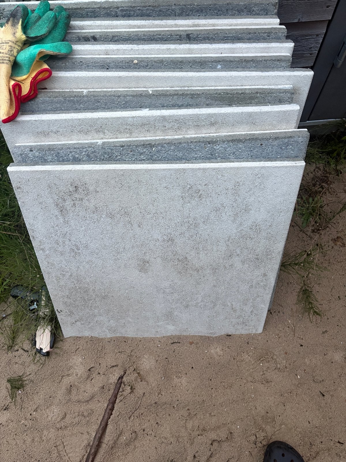Betonnen terrastegels 60x60 - Gebruikt, goede staat, Ophalen, Gebruikt, 10 m² of meer, Beton