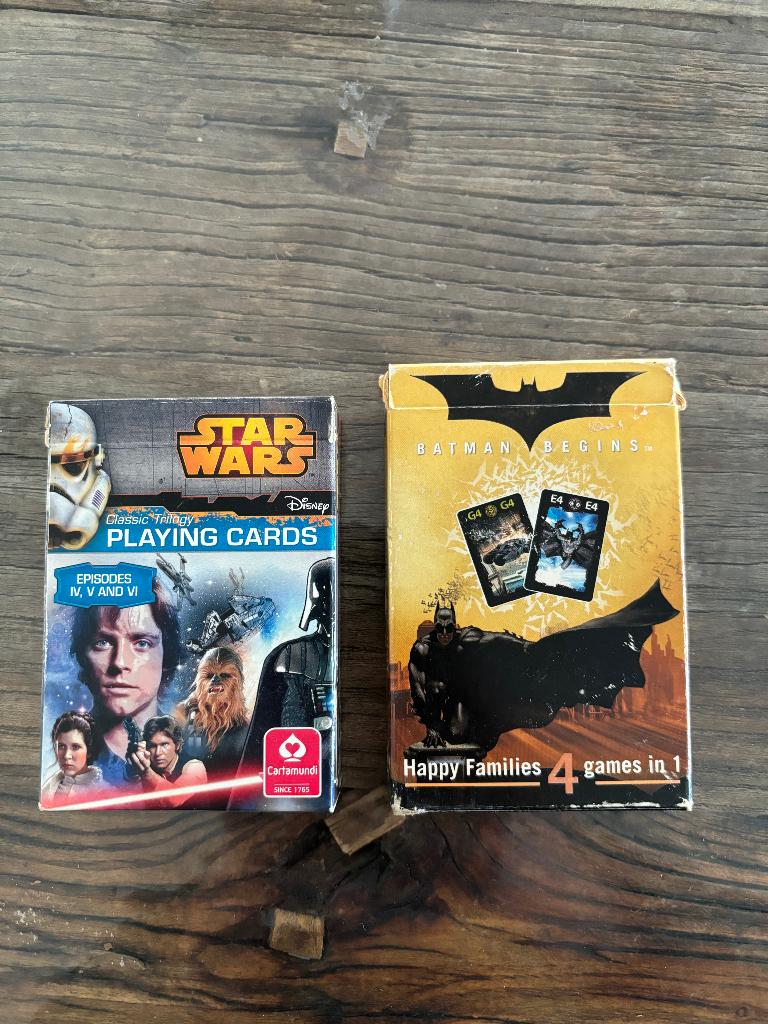 Star Wars & Batman kwartet kaarten, Ophalen of Verzenden, Gebruikt, Actiefiguurtje