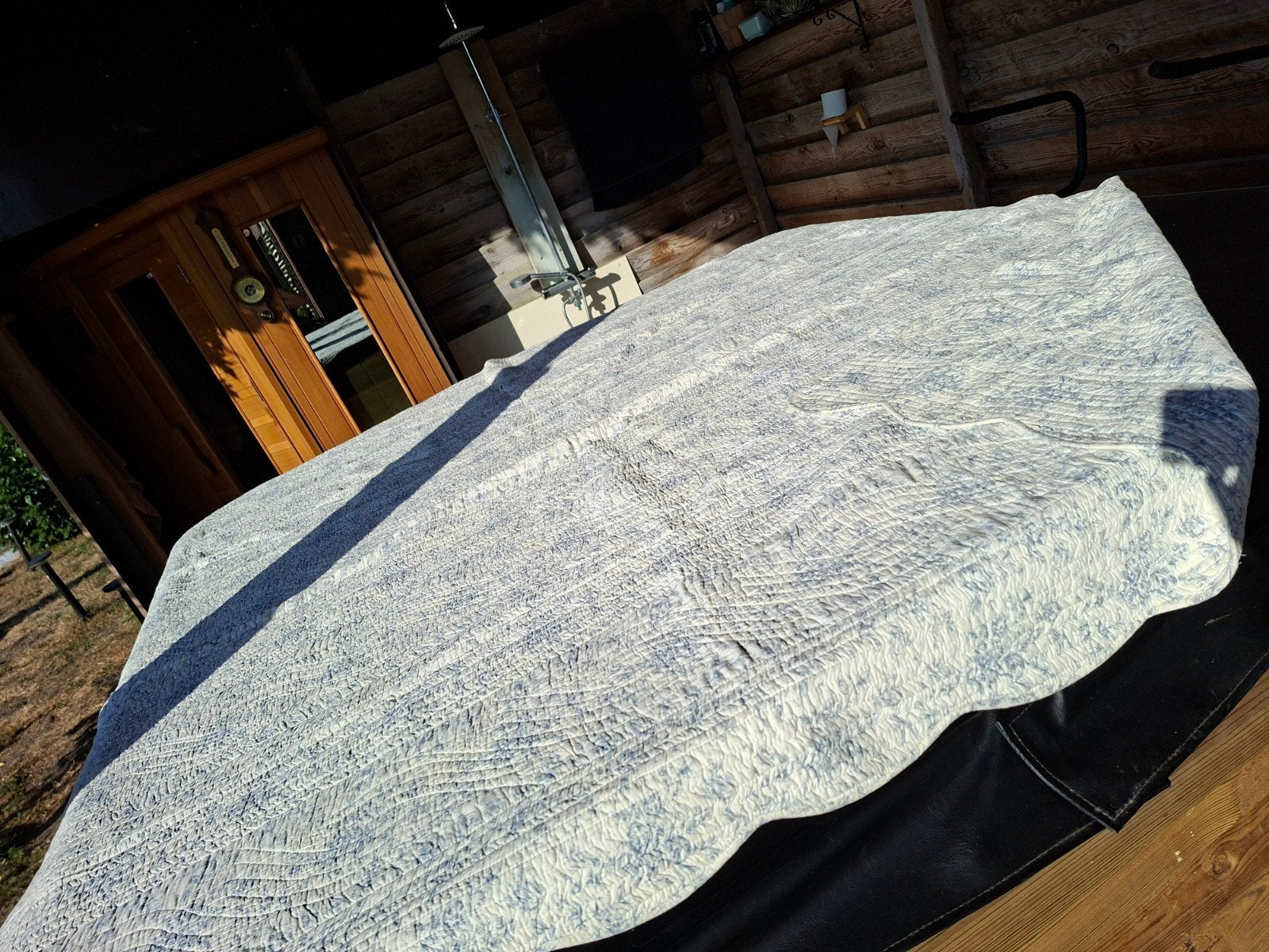 Romantisch katoenen bedsprei 240x240 met 2 kussenhoezen, Ophalen of Verzenden