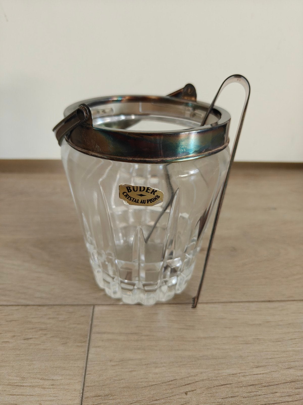 Vintage Buder Crystal Au Plomb IJsemmer met Tang, Ophalen