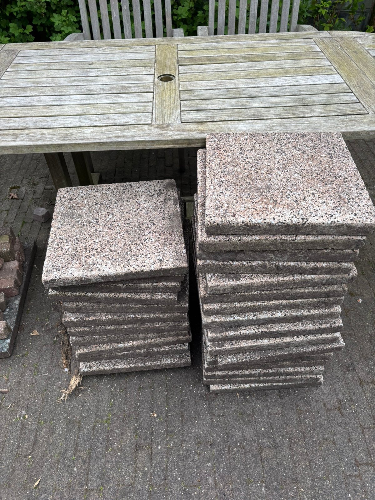 Tegels gratis 40x40, Ophalen, Gebruikt, Beton, Terrastegels